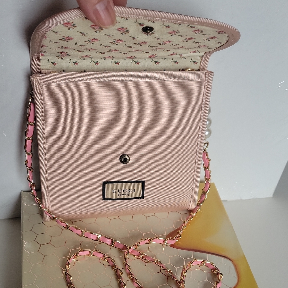 Gucci Light Pink Floral Pouch